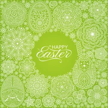 Happy Easter background. Good design template for banner, greeting card, flyer Stock Illustration