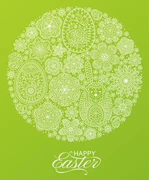 Happy Easter background. Good design template for banner, greeting card, flyer Stock Illustration