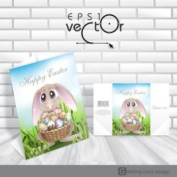 Happy Easter Background Happy Easter Background. Greeting Card Design, Tem... Foto stock
