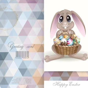 Happy Easter Background. Happy Easter Background. Greeting Card Design, Te... Stock Photos