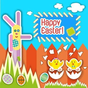 Happy Easter Background Stock Illustration