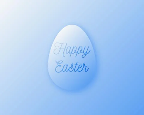 Happy Easter background, lettering, eggs. Greeting Easter 3D card. Decoration Stock Illustration