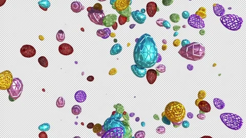 Happy Easter Background Loop Alpha Video stock 343706942