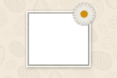 Happy Easter background, pastel textured eggs, chamomile. Decoration paper fr 스톡 일러스트