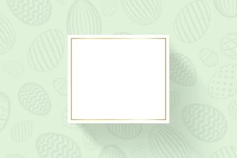 Happy Easter background, pastel textured eggs. Gold decoration paper frame. G イラスト素材