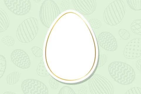 Happy Easter background, pastel textured eggs. Gold decoration paper frame. G Stock Illustration