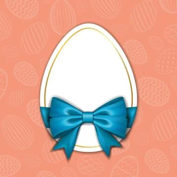 Happy Easter background, pastel textured eggs. Gold decoration paper frame. G Illustrazione stock