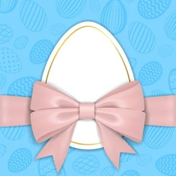 Happy Easter background, pastel textured eggs. Gold decoration paper frame. G Illustrazione stock