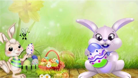 Happy Easter Background Stock Photos