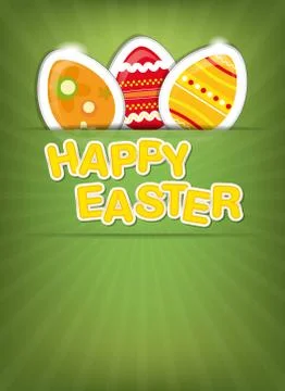 Happy Easter background - place for your text Stock Illustration