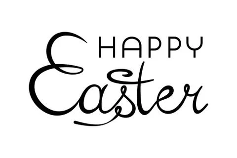 Happy Easter background with stylish lettering. Creative simple headline Ilustração Stock