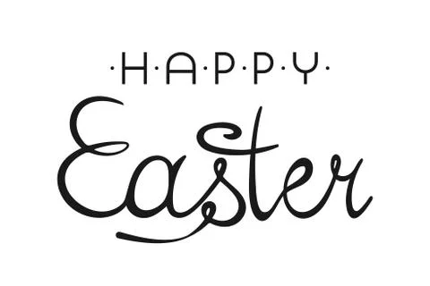 Happy Easter background with stylish lettering. Creative simple headline 스톡 일러스트