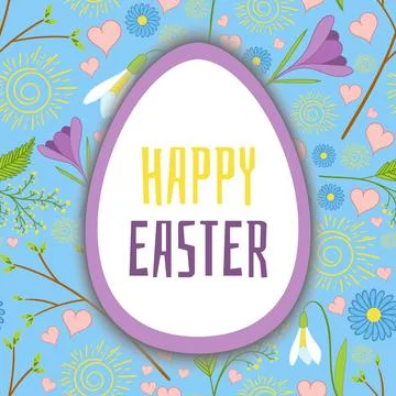 Happy Easter background vector Stock Illustration