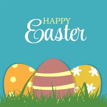 Happy Easter Background Vector Illustration Stock Illustration