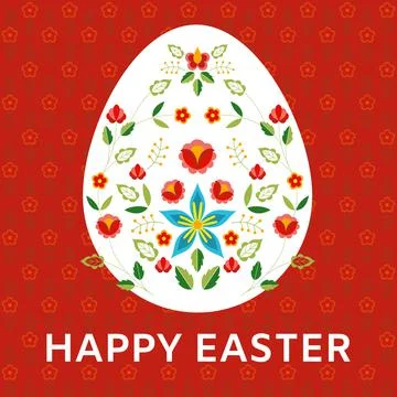 Happy Easter background vector. Spring holiday illustration Stock Illustration