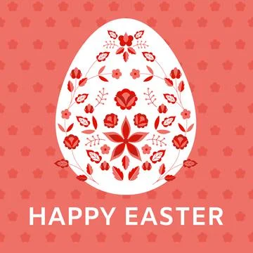 Happy Easter background vector. Spring holiday illustration Stock Illustration