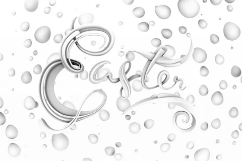 Happy Easter background with white lettering word decorated by eggs. Invitation Stock Illustration