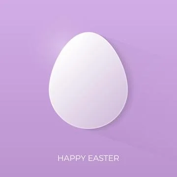 Happy Easter banner with egg in minimalistic style. Stock Illustration