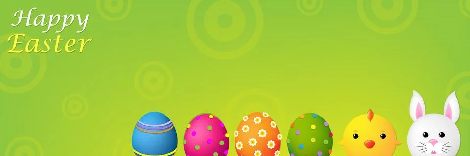 Happy easter banner Stock Illustration