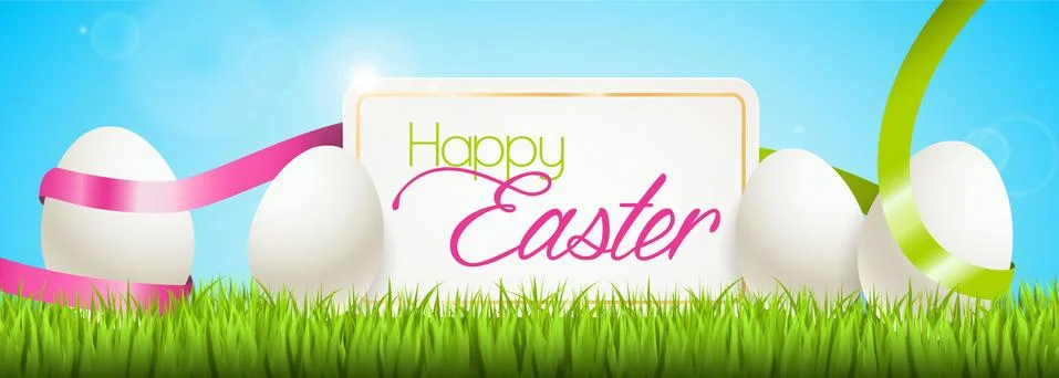 Happy easter banner Stock Illustration