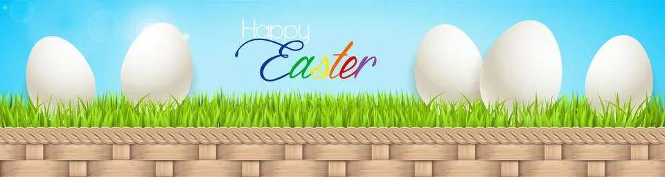 Happy easter banner Stock Illustration