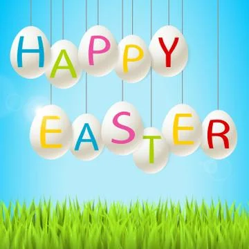 Happy easter banner Stock Illustration