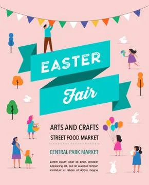 Happy Easter banner Stock Illustration