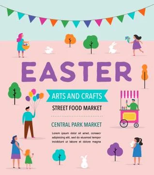 Happy Easter banner Stock Illustration