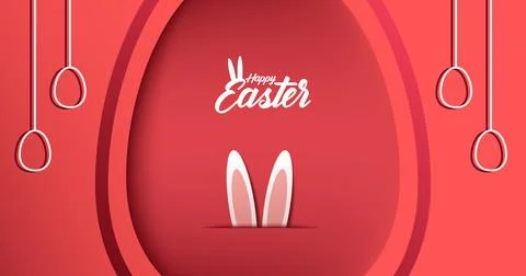 Happy easter banner Stock Illustration