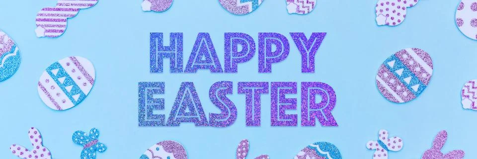 Happy Easter Banner. Stock Photos
