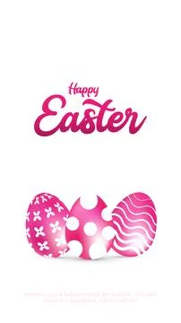 Happy Easter banner, poster, greeting card. Illustrazione stock