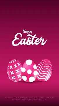 Happy Easter banner, poster, greeting card. Stock Illustration