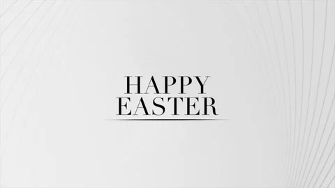 Happy Easter with black waves pattern Stock Footage 171309604