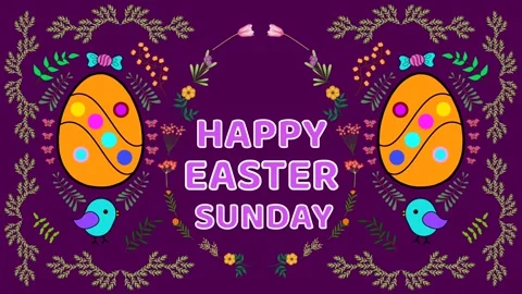 Happy easter blessings in traditional style Stock Footage 265140931