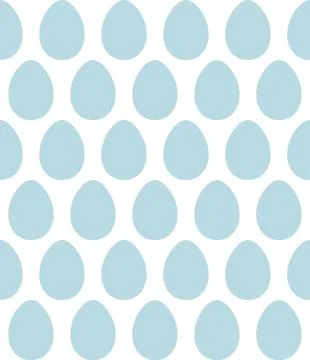 Happy easter blue eggs seamless pattern, vector Illustrazione stock