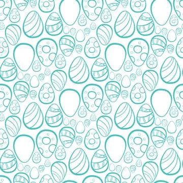 Happy Easter Blue Ornament Stock Illustration