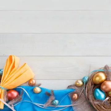 Happy Easter border frame Stock-Fotos
