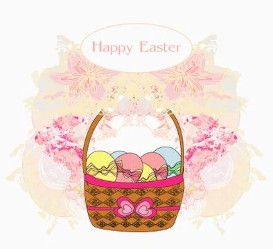 Happy easter border. Stock Illustration