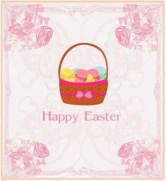 Happy easter border. イラスト素材