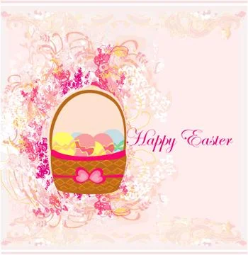 Happy easter border. Illustrazione stock