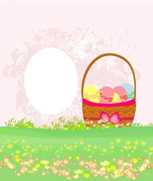 Happy easter border. イラスト素材