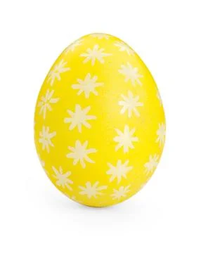 Happy Easter. Bright painted egg isolated on white Stock Photos