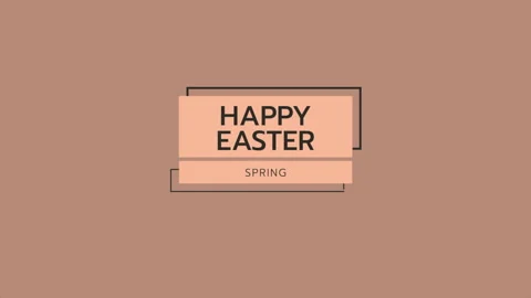 Happy Easter on brown fashion pattern Stock Footage 170320639