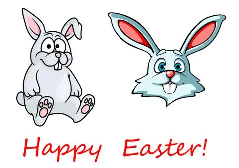 Happy Easter bunnies Illustrazione stock