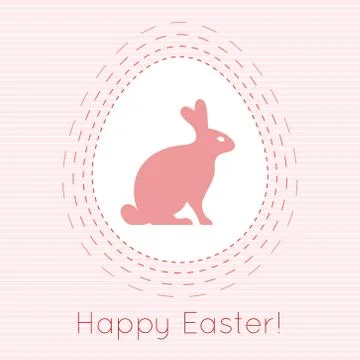 Happy easter bunny and easter egg Stock Illustration