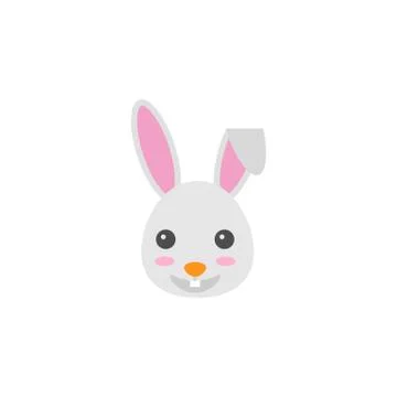 Happy Easter bunny flat icon, religion holiday 库存插图