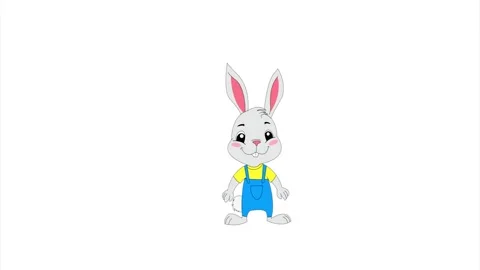 Happy Easter Bunny hops Stock Footage 268761372