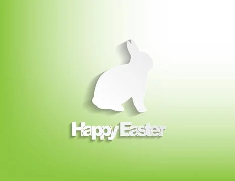 Happy easter with a bunny Stock Illustration