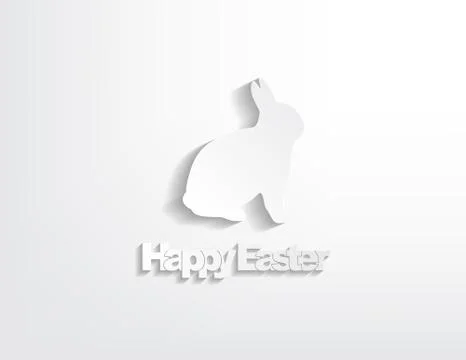 Happy easter with a bunny 스톡 일러스트