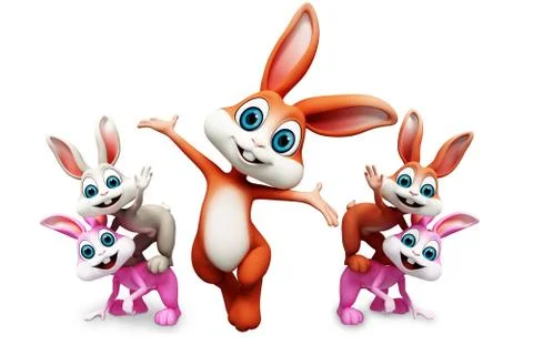 Happy Easter bunny Illustrazione stock